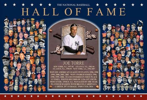 JOE TORRE BASEBALL HALL OF FAME POSTER - Baseball-MLB