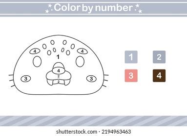 Color By Number Cute Animal Educational Stock Vector (Royalty Free) 2194963463 | Shutterstock