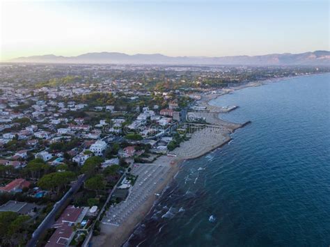 View on Sandy Beaches of San Felice Circeo, Ancient Italian City in Province Latina on ...