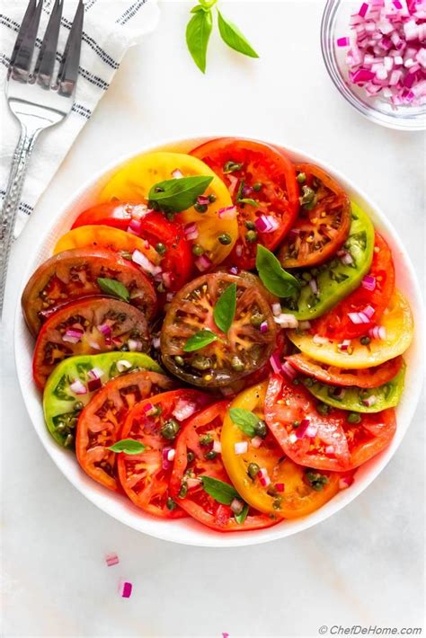 Heirloom Tomato Salad Recipe | ChefDeHome.com