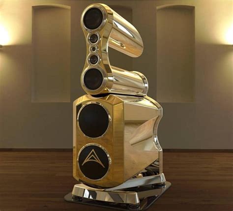 Audio visual art Gold loud speaker - Slaylebrity