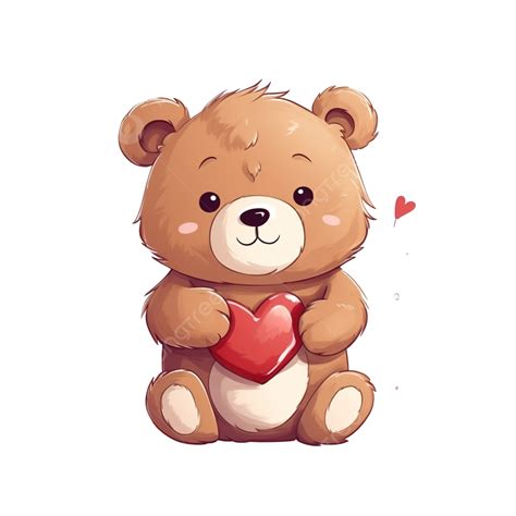 Cute Bear With Heart, Bear, Heart, Doll PNG Transparent Image and ...