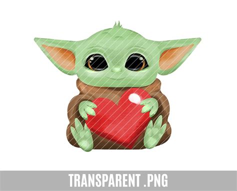 Baby Yoda Clip Art, Transparent Png, Clipart, Valentine Baby Yoda ...