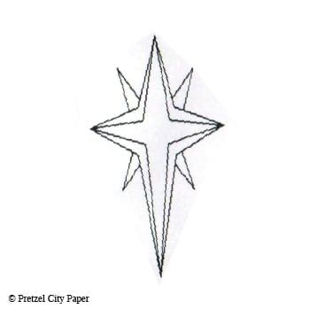 Bethlehem Star stamp – Pretzel City Paper