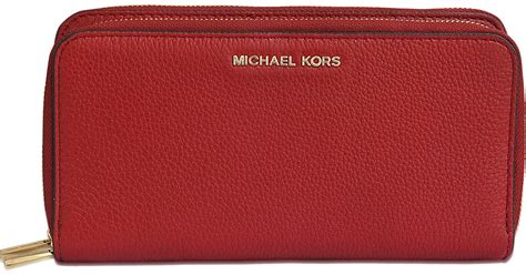 MICHAEL Michael Kors Adele Double Zip Wallet in Red | Lyst