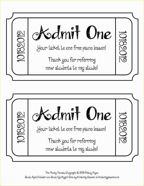 54 Prom Ticket Template Free | Heritagechristiancollege