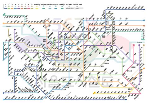 Seoul, Korea subway map (Korean, English, Japanese, Chinese) | All ...