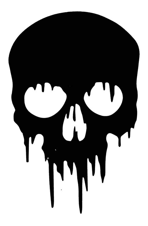 Skull Sticker Dripping Goth Skeleton Black White Cool Punk Scary Horror (5 Inch) | eBay