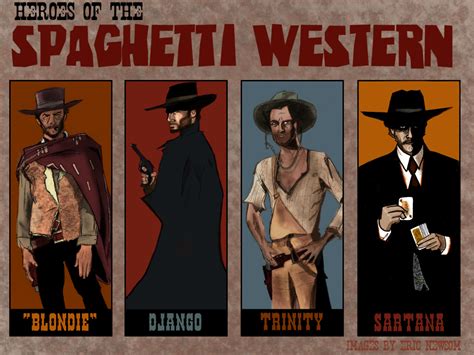 Hand-Drawn Spaghetti Western Heroes Wallpaper - The Saloon - The Spaghetti Western Database Forum