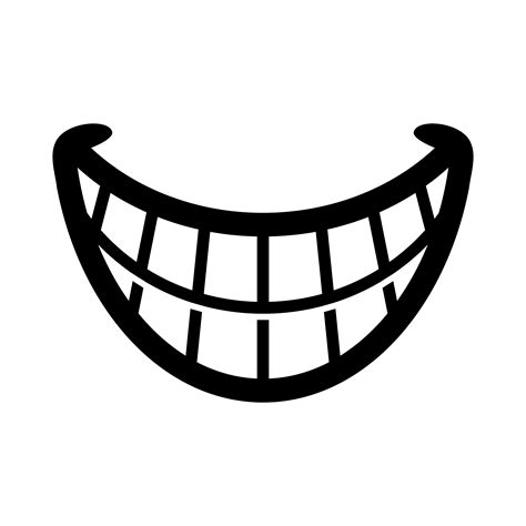 Big Happy Toothy Cartoon Smile vector icon 553838 Vector Art at Vecteezy