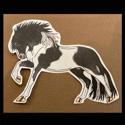 Horse Stickers Mustang wild horse stickers for journals | Etsy