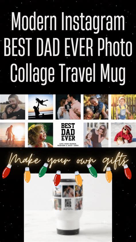 Modern Instagram BEST DAD EVER Photo Collage Travel Mug | Zazzle | Photo collage, Best dad, Mugs