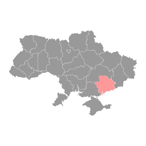 Zaporizhzhia Oblast map, province of Ukraine. Vector illustration ...