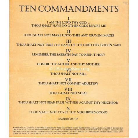 The Ten Commandments – store.ushistory.org