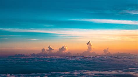 wallpaper clouds, sky, horizon, height, thick HD : Widescreen : High ...