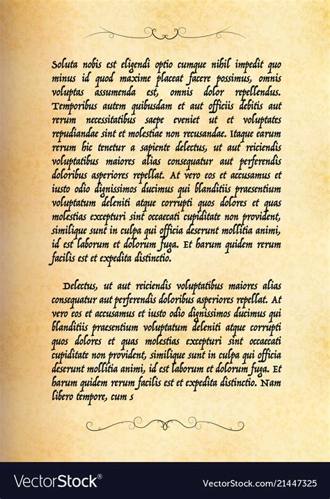 Ancient page from manuscript on latin Royalty Free Vector