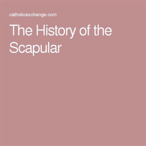 The History of the Scapular | Scapular, History, Apologetics