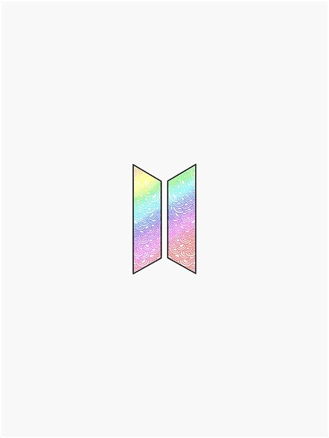 "BTS Colorful Logo" Sticker by minarts | Redbubble