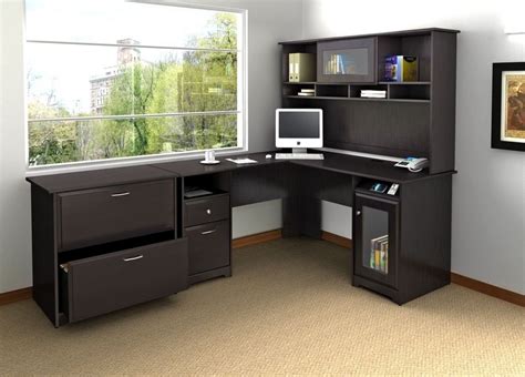 Furniture Stunning Home Office Workstation Furniture Decoration With Stylish Corner L Shaped ...