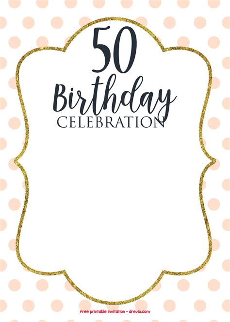 50th Birthday Invitations Online | Download Hundreds FREE PRINTABLE ...