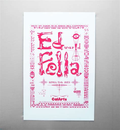 Posters for Ed Fella : Photo | Poster, Poster design, Prints