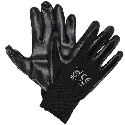 Gloves | Black Nitrile Coated - Black Liner -sizes M, L ,xl