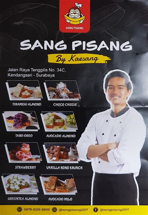 Carta del café Sang Pisang By Kaesang, Surabaya, Jl. Raya Tenggilis No.34