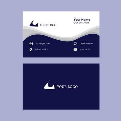 Business Card Template Blue Vector Art, Icons, and Graphics for Free Download