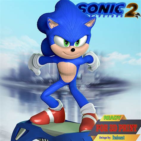 Sonic the Hedgehog 2 3D model 3D printable | CGTrader