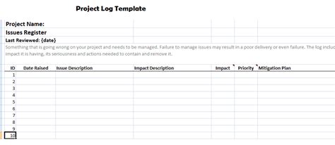 23+ Free Project Log Templates in Word Excel PDF