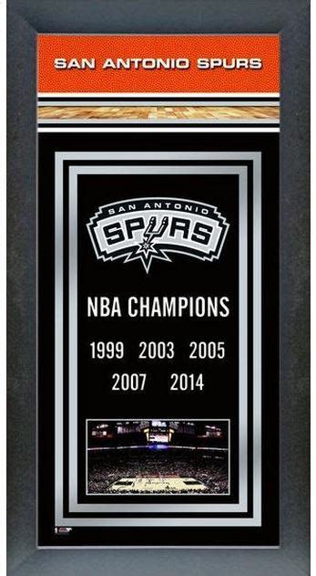 San Antonio Spurs 2014 Framed 14.5" x 27.5" NBA Championships Banner ...