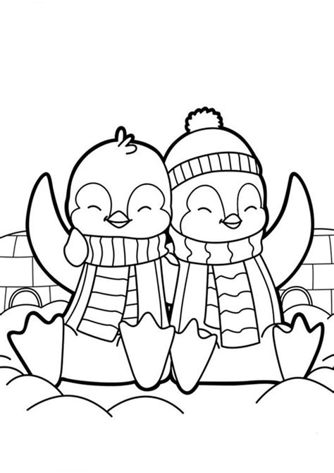 Baby Penguin Coloring Pages