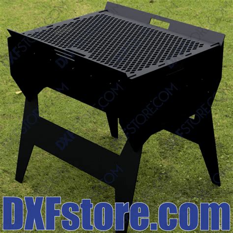 Fire Pit Portable Fire Pit Collapsible No Welding BBQ Outdoor and Camp Cooker 37in Lx32in Wx37in ...