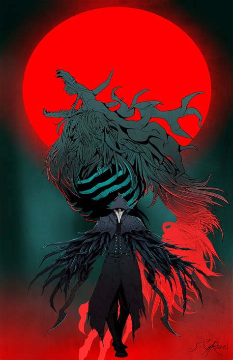 Bloodborne Art Print Eileen the Crow and the Cleric Beast - Etsy