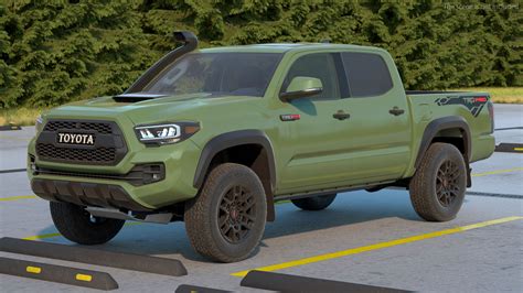 Toyota Tacoma TRD Pro Army Green 2021 Simple Interior 3D Model $99 - .3ds .blend .c4d .fbx .max ...