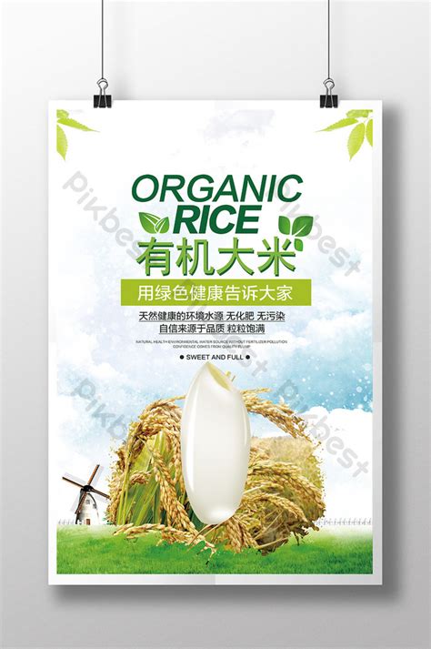 Fresh Natural Organic Rice Sale Poster Template | PSD Free Download ...