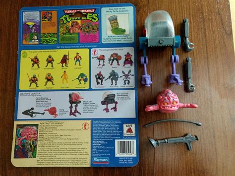 1989 TMNT Vintage KRANG Action Figure, Includes Accessories, Backer ...