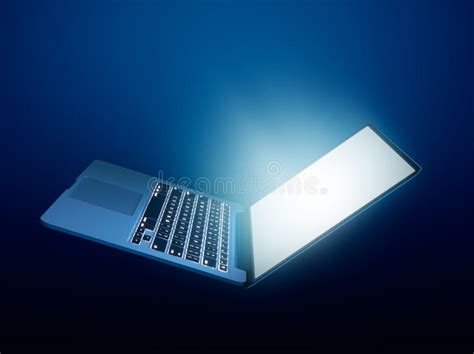 Glowing Laptop Device. Mixed Media Stock Image - Image of business, internet: 103543055