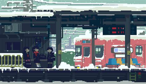 1041uuu is creating pixel art | Patreon How To Pixel Art, Snow Gif ...