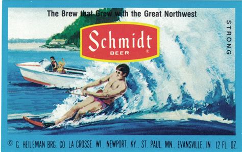 Schmidt Beer Outdoors Scene Set of 12 Beer Labels