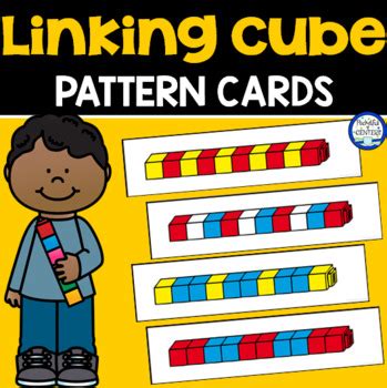Linking Cube Pattern Cards {AB, ABC, ABB, AAB} | Math patterns, Card patterns, Preschool activities