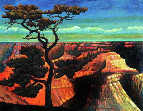 Grand Canyon sunset Painting by Richard Votch