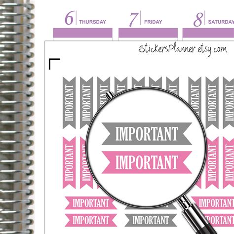 Important Stickers Important Planner Functional Planner | Etsy