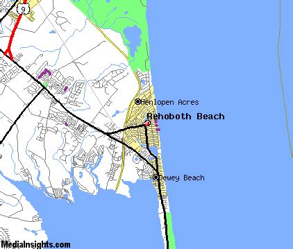 Rehoboth Beach Del .com Map