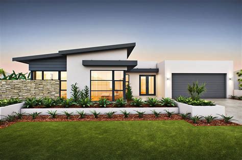 single storey skillion roof - Google Search | Facade house, House facades australia ...