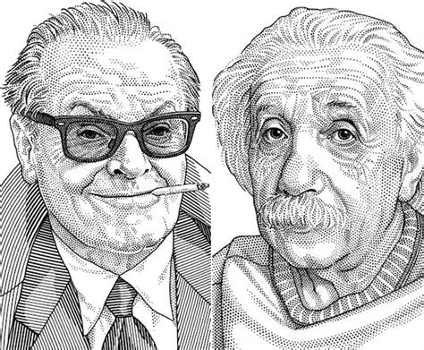 Famous Celebrities Portraits Drawings Made of Dots – Fubiz Media