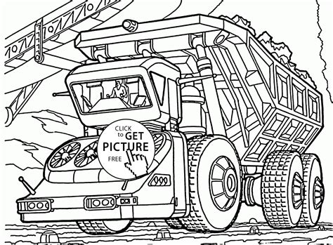 Garbage Truck Coloring Page Pdf Top 10 Free Printable Dump Truck | Porn Sex Picture