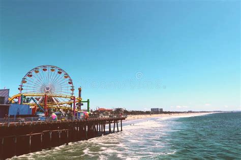 Ferris Wheel at the Santa Monica Pier Editorial Photography - Image of santa, pacific: 257743797