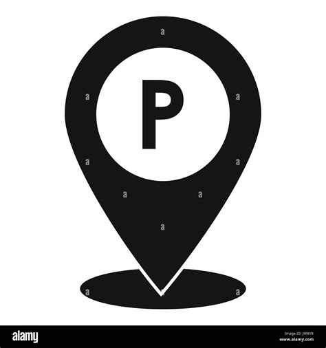 Map pointer with car parking sign icon Stock Vector Image & Art - Alamy