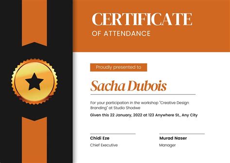 Certificate Of Attendance Templates - vrogue.co